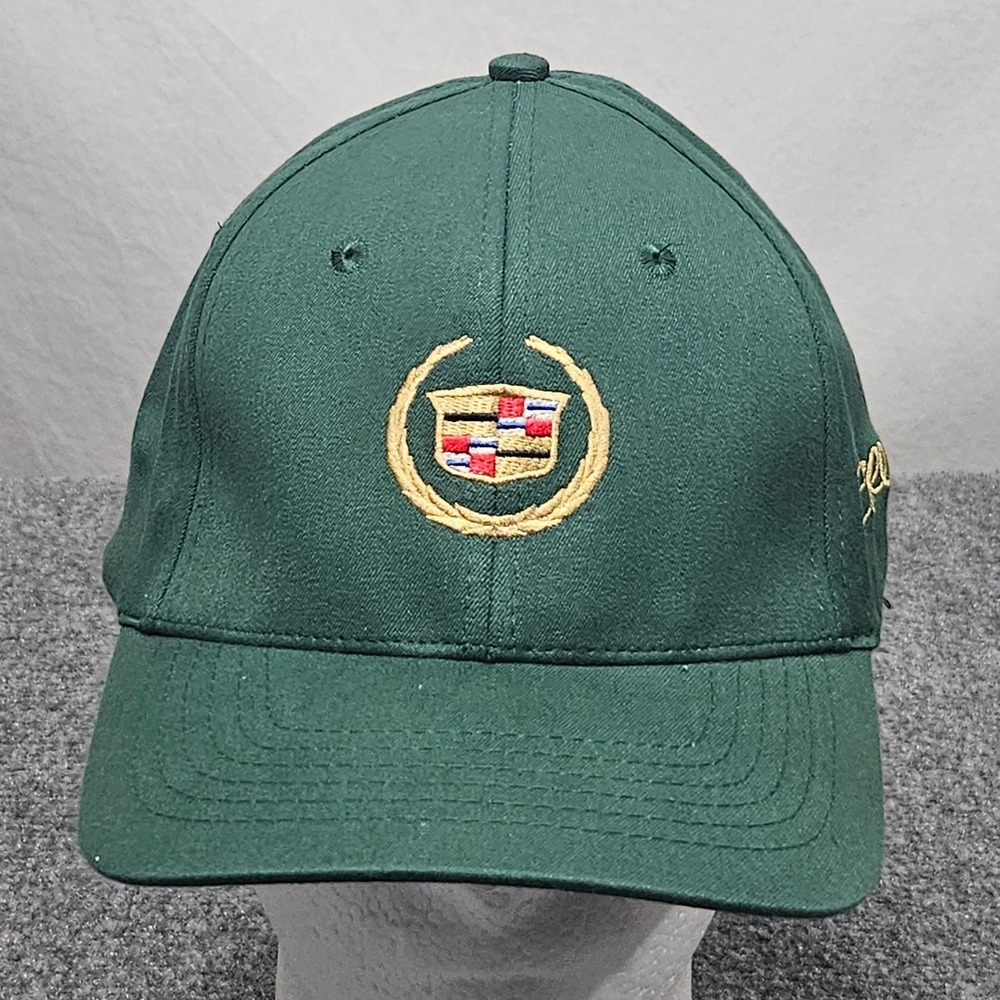 Cadillac Hat Mens S M Cap Green Embroidered Logo‎ Automotive Sporty Hat